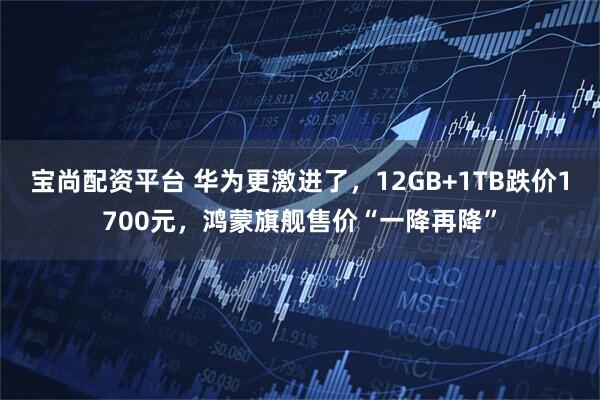 宝尚配资平台 华为更激进了，12GB+1TB跌价1700元，鸿蒙旗舰售价“一降再降”